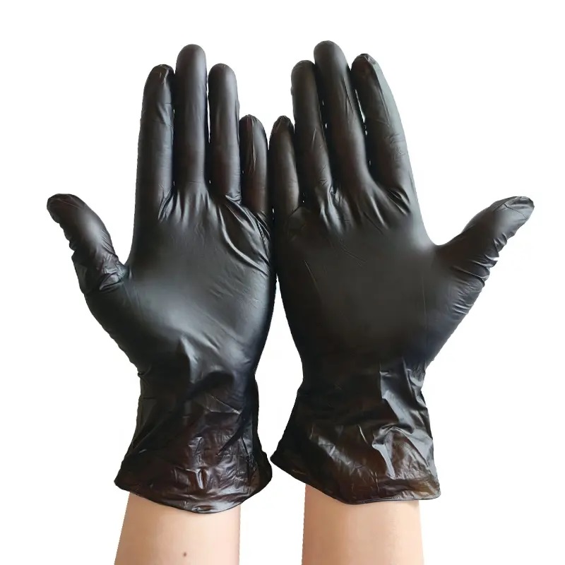 vinyl gloves black