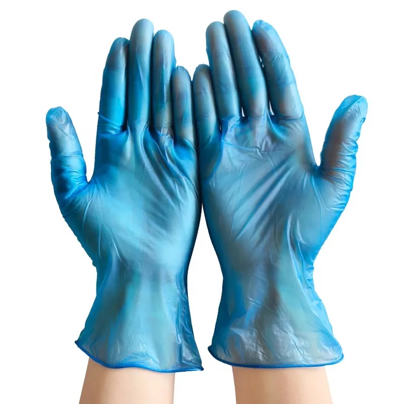 vinyl gloves blue