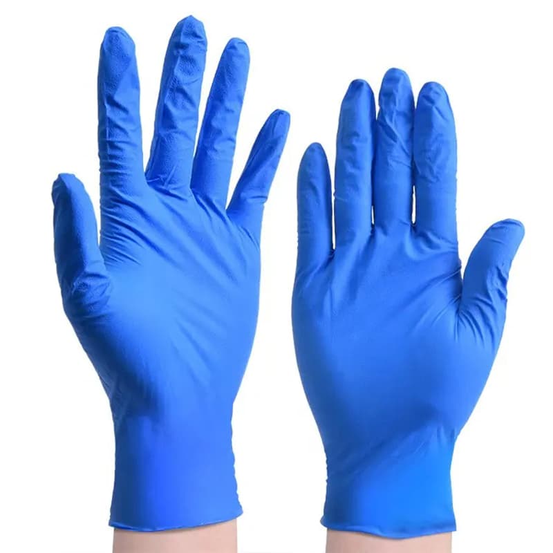 nitrile gloves blue