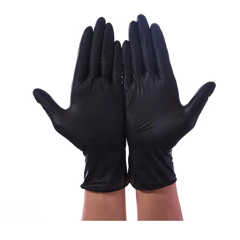 nitrile glvoes black